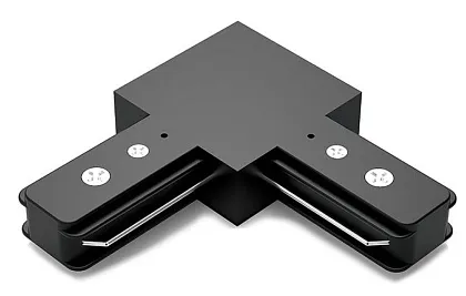 Коннектор Gauss для трековых шинопроводов угловой (L)  черный 1/50