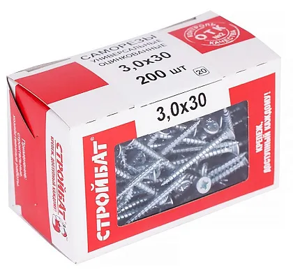 Саморез универсальный 3,0*30 (200 шт.) (Стройбат)