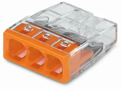 Клемма 3 отверстия 0,5-2,5 24А SN-203 (100шт) AWSPRODUCTS, уп