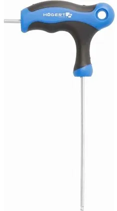 Ключ шестигранный Т-образный с шаровым наконечником 2,5мм HOEGERT, ком