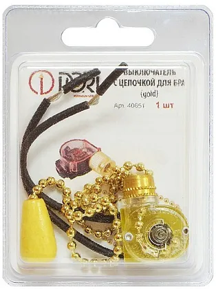 Выключатель для бра (с цепочкой) Золото (DORI)