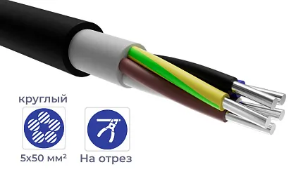Кабель АВВГнг(А)-LS 5*50