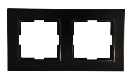 Рамка 2-я чёрная SD-P1018B "Standard" AWSproducts