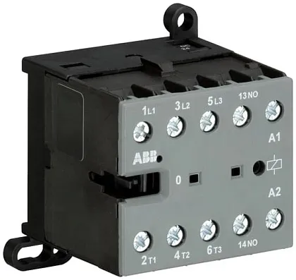 Мини-контактор B6-30-10-01 24VAC. 9A, 4kW, 3NO+1NO ABB