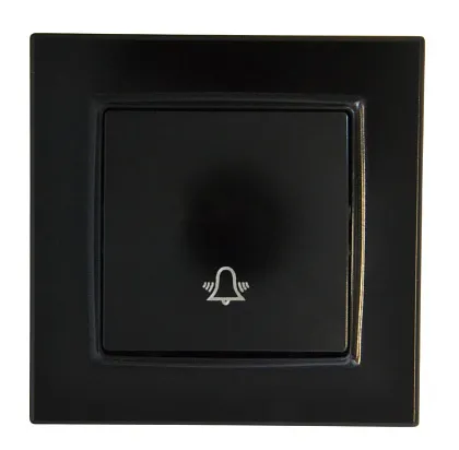 Выключатель звонка 1-кл. чёрный SD-P1009B "Standard" AWSproducts