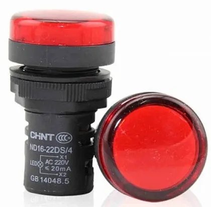 Индикатор LED красный ND16-22DS/2 24В АС/DC IP65 CHINT