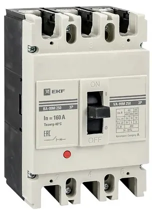 Автоматический выключатель ВА-99M 250/160А 35кА 3p. Proxima EKF
