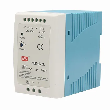 Источник питания MDR-100-24 AC/DC 24B,4A,100Вт на DIN рейку
