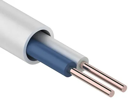 Кабель сигнальной проводки КСПВ 2х0.5 мм., только бухтами по 500м., белый  REXANT