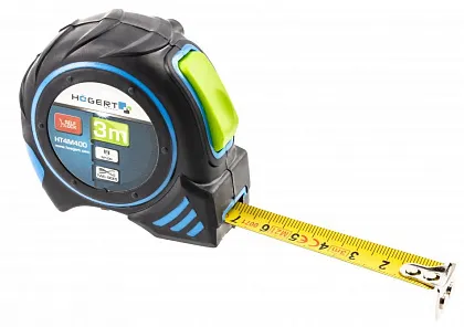 Рулетка с магнитом, автостопом нейлон 3 м x 16 мм, HOEGERT
