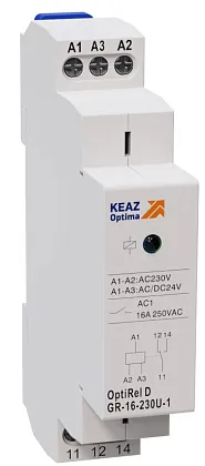 Реле промежуточное OptiRel D GR-16-230U-1 16А 230В АС КЭАЗ