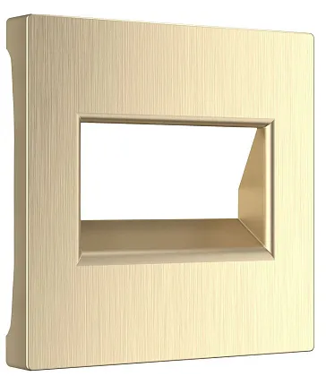 Накладка для двойной розетки Еthernet RJ-45 Шампань рифленый