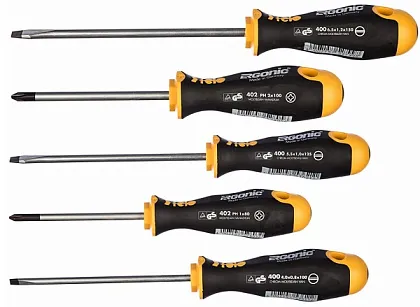 Набор отверток Ergonic 5 шт в упаковке