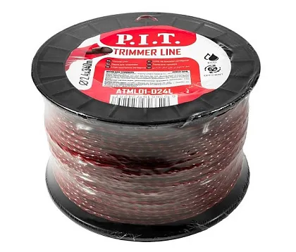 Леска для триммера двухцветная 3LB 2,4 мм, бухта 300м P.I.T.