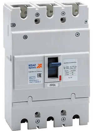 Автоматический выключатель OptiMat E250Н200 200А 25кА 3p. КЭАЗ
