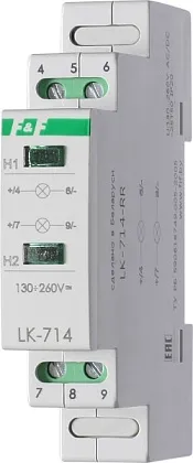Светодиодный указатель LK-714 (зел+зел) 230v 0.5A F&F