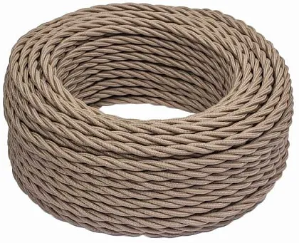 Провод витой 3*2,5 Капучино (матовый) кратно (10м) Bironi (50м/уп)