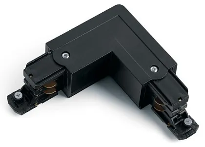 Коннектор для трехфазного шинопровода STR-30-B-CN-LE типа LE угловой наружный черный ЭРА