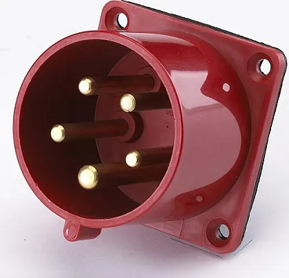 Вилка встраиваемая 16A 5п (3P+N+PЕ) 615 IP44, 380В, TDM