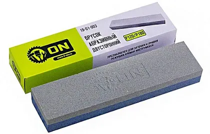 Брусок абразивный двусторонний 200мм /8", (Р120/Р180) ON