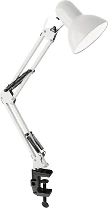 Светильник настольный UF-312P С01 E27 Белый на струбц. Ultraflash