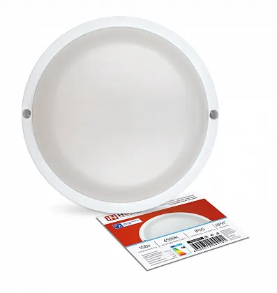Светильник LED ЖКХ СПП МД-1565 15W 1350Lm 6500K IP65 круг с датч IN HOME
