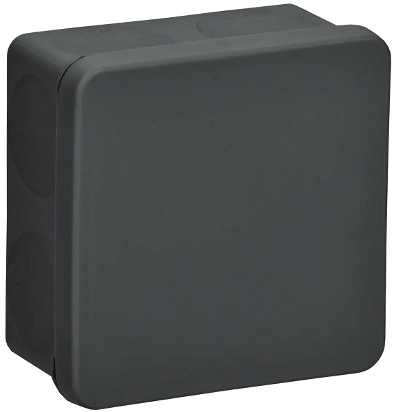 Коробка распред. о/п 80х80х40 IP67 ЧЕРНАЯ двухкомпонентная HF КМ42435 IEK (60)