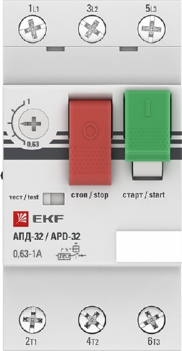 Авт. защиты эл. двигателя АПД-32 (0,63-1,0А)  PROXIMA EKF
