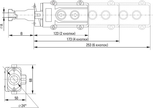 Пульт управления ПКТ-62 4 кн. ip54 IEK (без НДС)