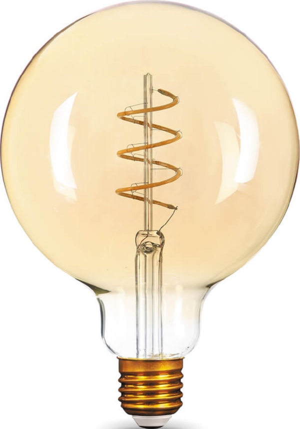 Лампа GAUSS LED Filament G120 Flexible E27 6W Golden 2400К 360Lm