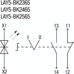 Переключатель LAY5-BK2365 2 пол. зел. 1но, IP40IEK (с НДС)