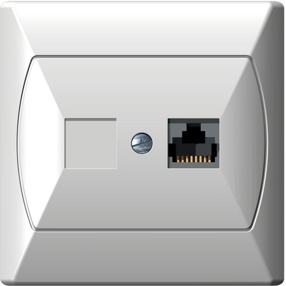 Розетка GPK-1A/F FOREX 993 компьютерная одинарная RJ 45
