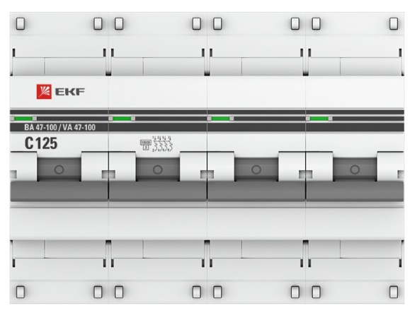 Автоматический выключатель ВА 47-100 С125/4 10кА Proxima EKF