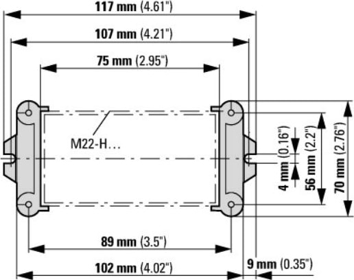 Монтажная коробка M22-H1