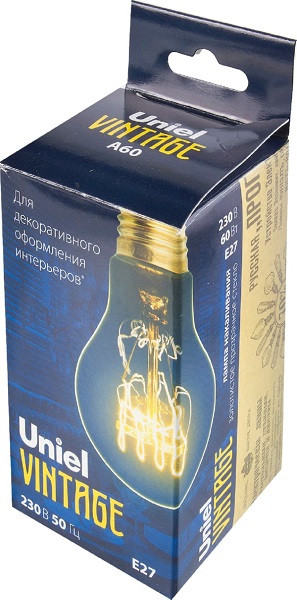 Лампа накаливания Vintage, IL-V-A60-60/GOLDEN/E27 SW01
