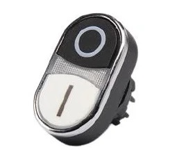 Головка кнопки BDK21KY сдвоенная, чёрный + белый цвет, IP50