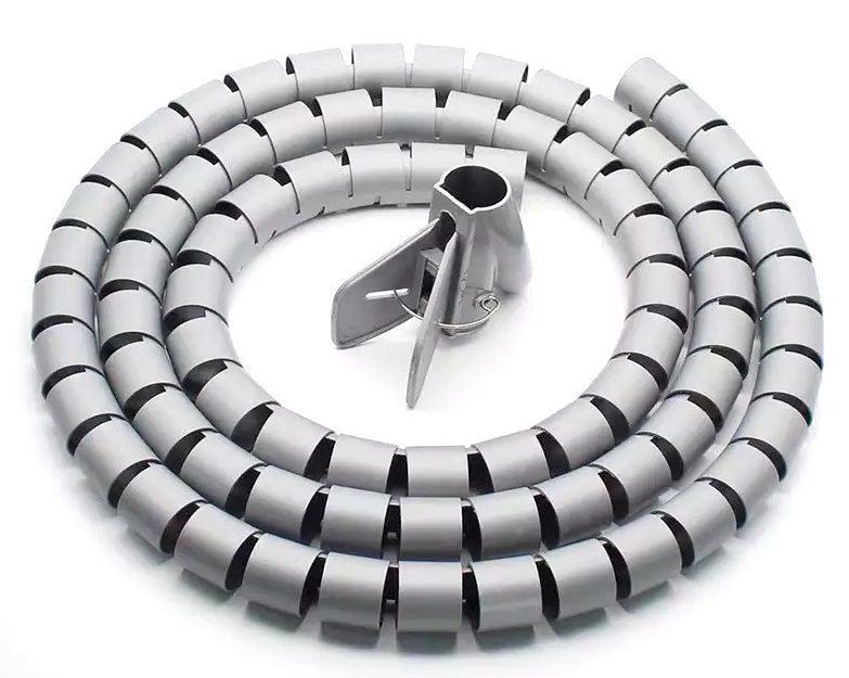 Пластиковый спиральный рукав Ripo для кабеля d20мм (2м) и инструмент ST-20 сер.