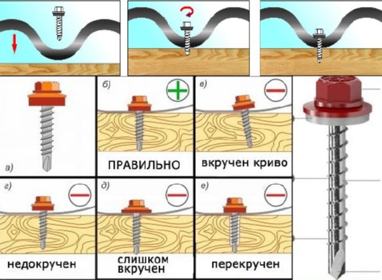 Саморез кровельный 4,8*38 оцинк. со сверлом (200 шт.) (МС)