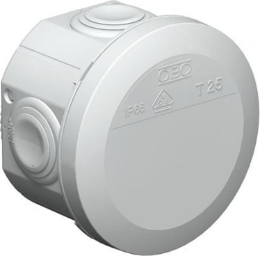 Коробка распред. о/п 63х45 IP65 СЕРАЯ Т25 OBO Bettermann (5)