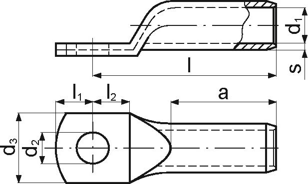 Наконечник медный луженый ТМЛ 10-8 KCR (ERKO)