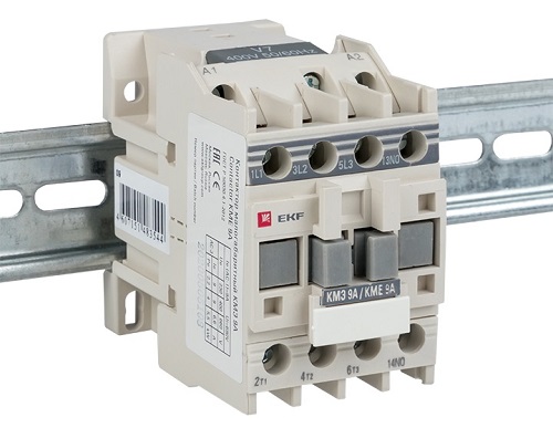 Контактор КМЭ 9А (кат.220В АС, 9А, 4кВт, 1но.) EKF