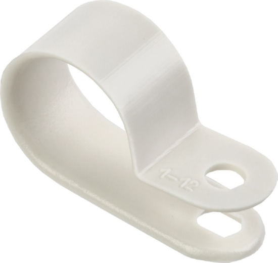 Скоба крепежная 16мм нейлоновая Белая (50шт) IEK, уп