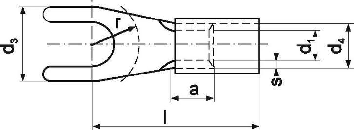 Кабельный наконечник KNV 4-2,5 (упак.-100шт.)
