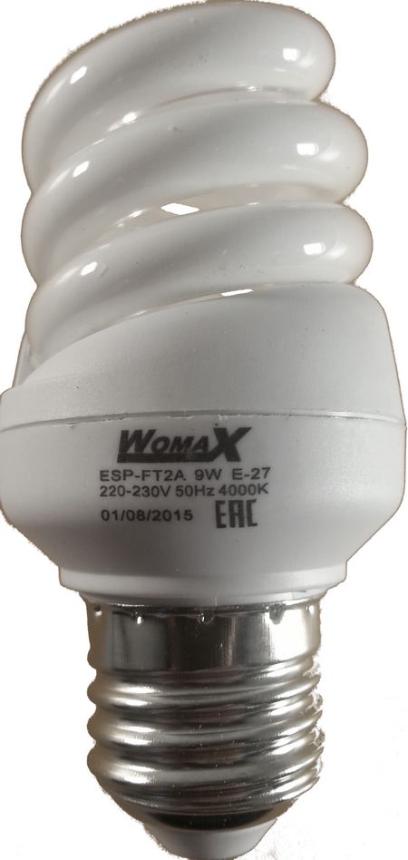 Лампа ESP-FT2A  9W (E-27) 4000K Womax (100шт.) уценка, гарантия не действует