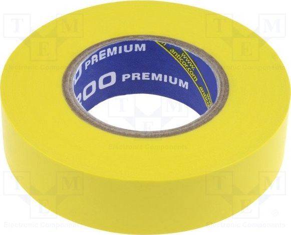 Изолента ELECTRIX 200 Premium (0,18mm*19mm*18m) желтая.