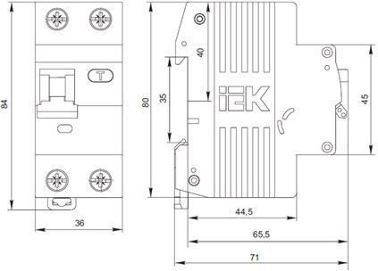 АВДТ32 С40/2/30mA, тип АС, 6kA IEK