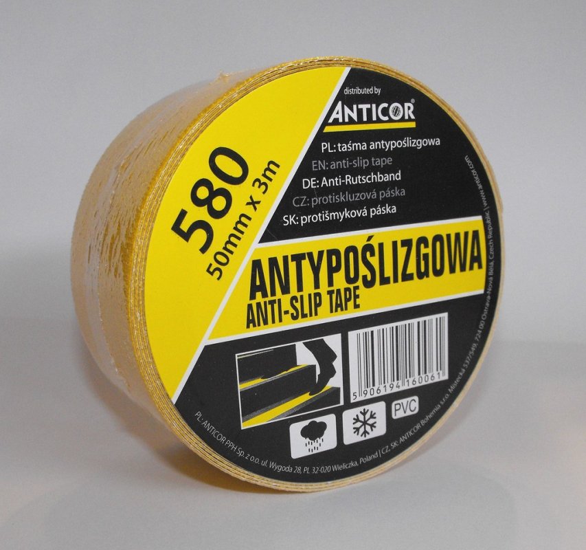 Лента противоскользящая Anti-slip tape 580 50mm*3m yellow