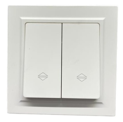 Выключатель жалюзи 2-кл. белый U1A-019 SoftTouch "Uno" AWSproducts