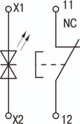 Кнопка с LED подсветкой, красная, 220V AC/DC, 1NC, металл MTB2-BW3463