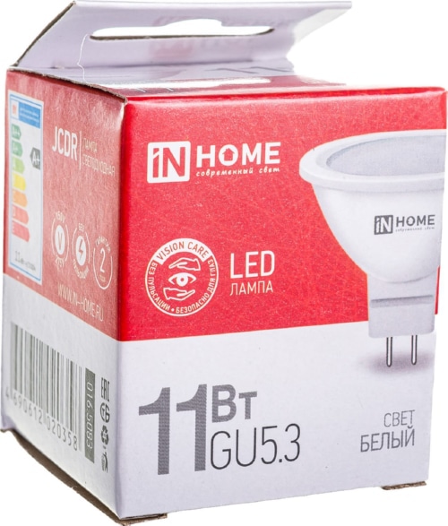 Лампа LED-JCDR-VC 11Вт 230В GU5.3 4000К 820Лм IN HOME